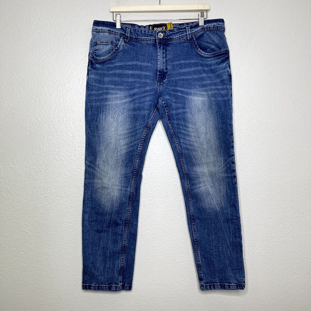 Raw X Skinny Jeans Mens 38x32 Actual 38x30 Medium Wash Stretch Denim Pockets